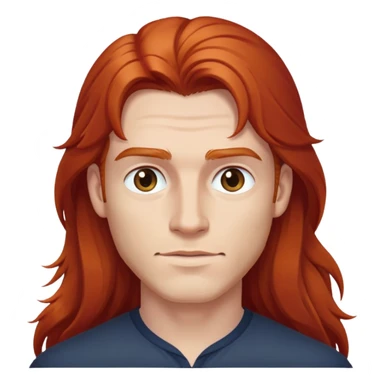 Man, redhead, long hair  sticker