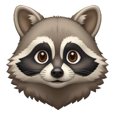 make calm no sharp edjes racoon speaking sticker