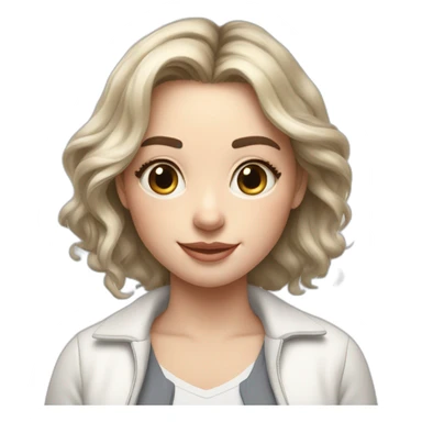 ipad pro 11 and apple pencil happy white woman draw sticker