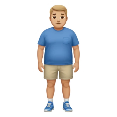 stocky man full length sticker