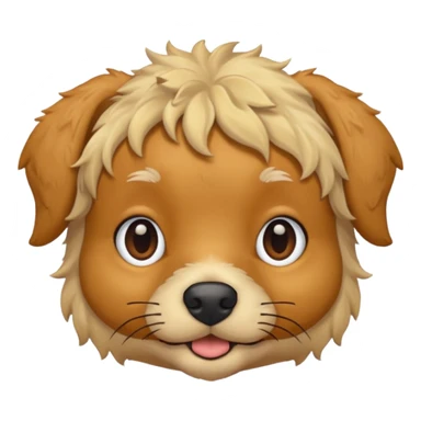 jackapoo (jack ruseel terrier + poodle) cute little kind of crusty dog but super cute, blondeish with cute little snout sticker
