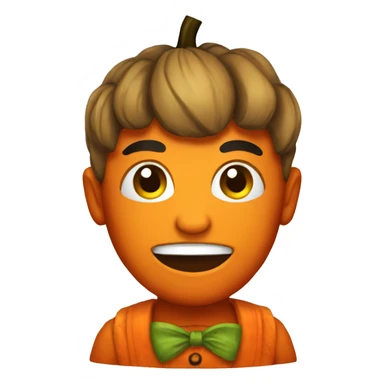 A Halloween pumpkin costume sticker