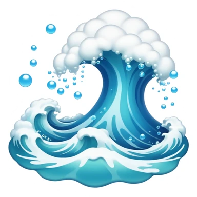 An ocean at a rolling boil with a lot of bubbles errupting from it sticker