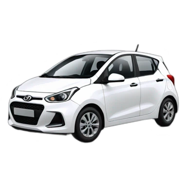 White Hyundai i10 sticker