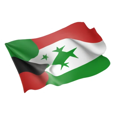 Syrian flag but green color not red  sticker