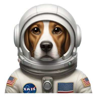 astronaut dog sticker
