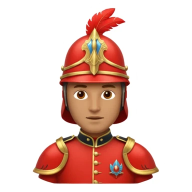 Palace Guard – red plume helm,Royal Soldiers. sticker