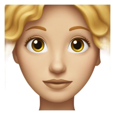 strawberry blonde woman with hazel green eyes sticker