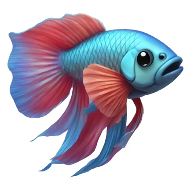 beta fish with bow sticker