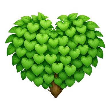 a heart plant sticker