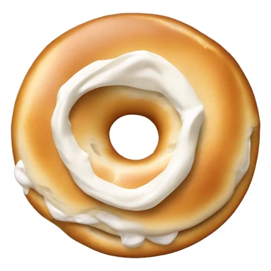 Bagel with cream cheese and lochs sticker