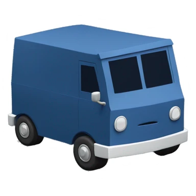 Spongebob wide-fender dark blue Papercraft step-van  sticker