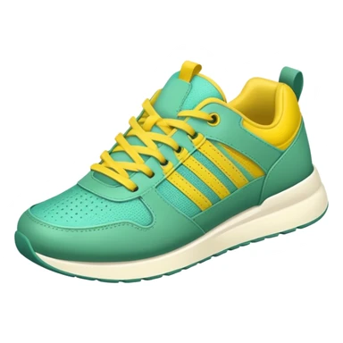 seagreen and yellow sneakers sticker