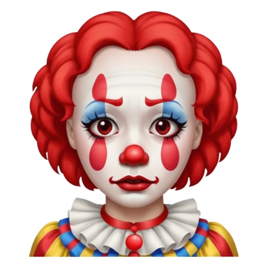 clown female make up cried sticker