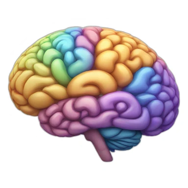 Color palette interview human brain sticker