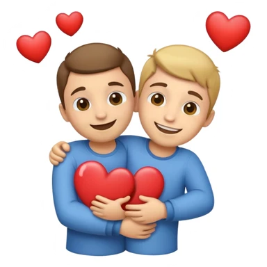 create emoji of brothers birthday hugging and love sticker