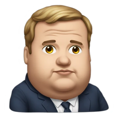 extremely obese macron sticker