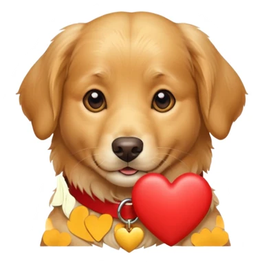 Dog with heats sticker