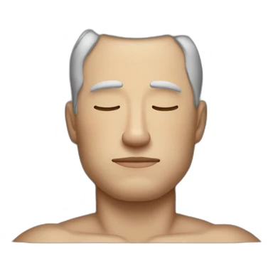 muscular white man sleeping in a bed sticker