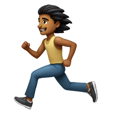 a young indian mn running sticker