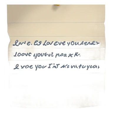 paper that says love this sticker