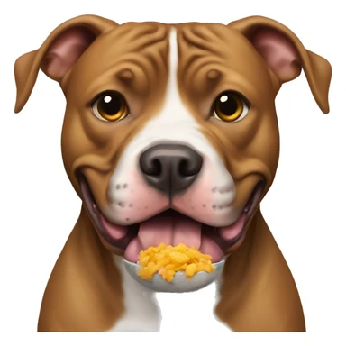 Dog pit bull hungry sticker