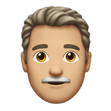 middle aged man with brown hair. Show the shoulders sticker