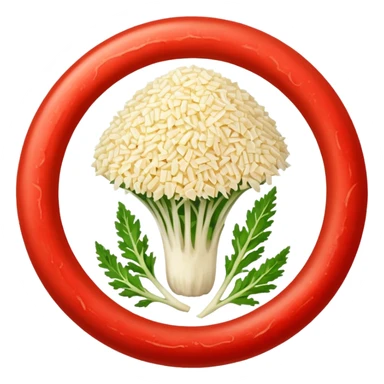 red and circle horseradish sticker