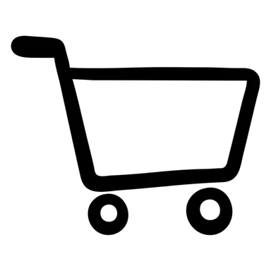 Hand drawn shopping cart icon sticker