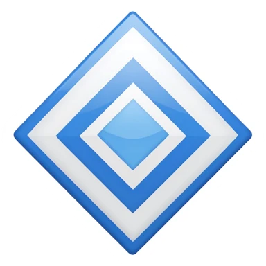 Blue white hsv Emoji with Rhombus  sticker
