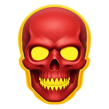 red skull ios sticker