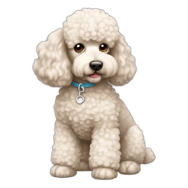 dog Miniature Poodle full body sticker