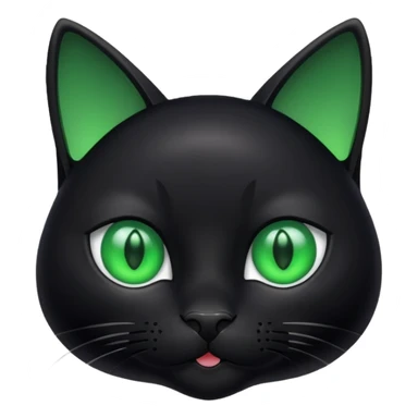 Realistic black cat sticker