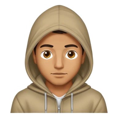 Hispanic guy wearing hood sticker