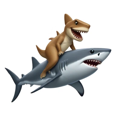 shark riding a kangaroo  sticker