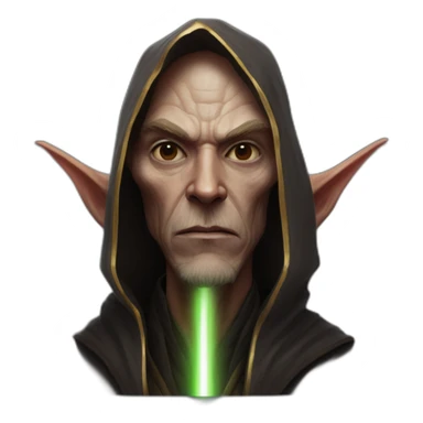 hyperrealist sith jedi in world of warcraft sticker