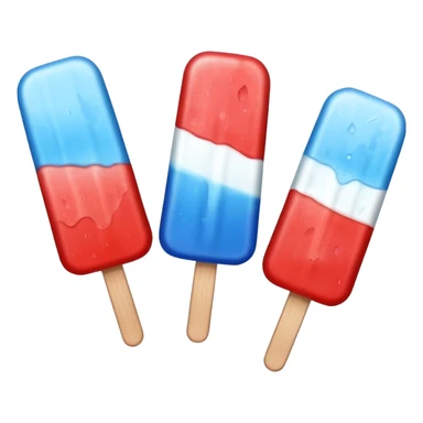 red white blue ice popsicle simple sticker