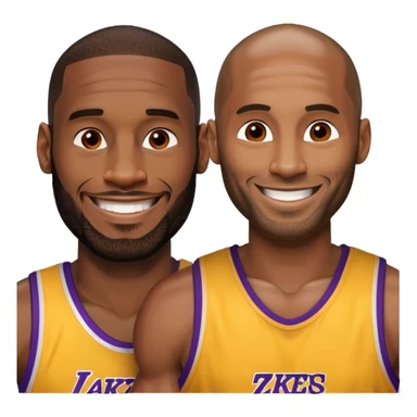 LeBron James and Kobe Bryant buff sticker