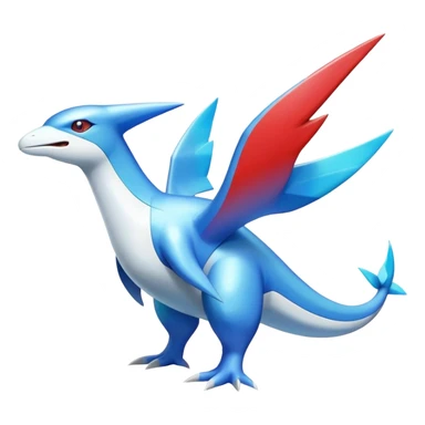 Shiny Latios-Latias-Salamence-Koraidon-Fakémon-hybrid-creature (full body)  sticker