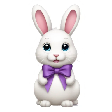 Bunny with ribbon  sticker