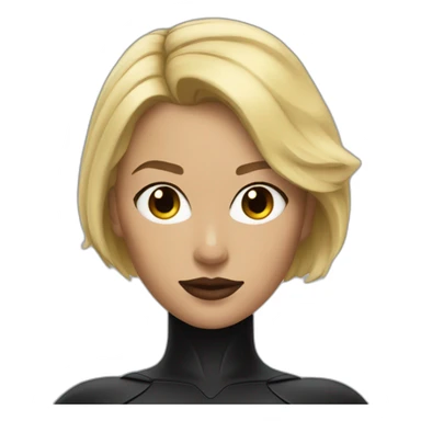 batwoman short blonde hair sticker