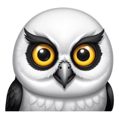 sketsa mata dan alis burung hantu  sticker