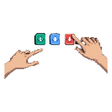 users clicking different buttons in an A/B test sticker