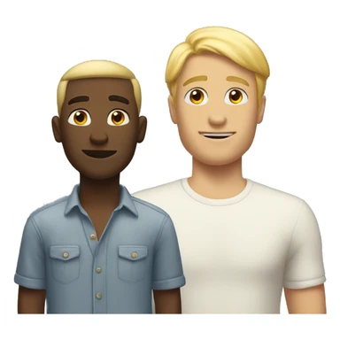 short blond guy standing next to tall blond guy sticker
