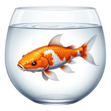 koi fish in bowl sticker