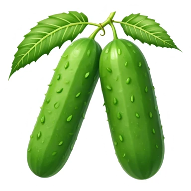 2 cucumbers hanging on palm branch sticker