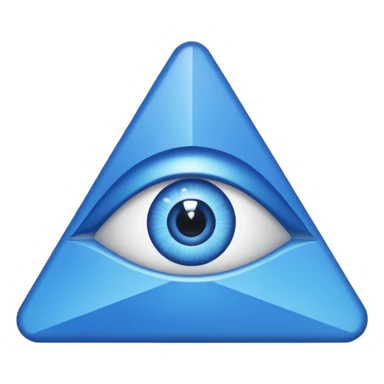 Triangle with an eye sticker