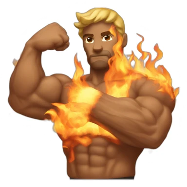 biceps on fire sticker