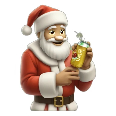 Le père noel qui boit du coca sticker