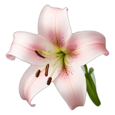 light pink lilium sticker